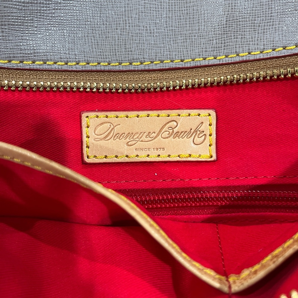Dooney & Bourke Gray and Tan Shoulder Bag - Picture 6 of 16